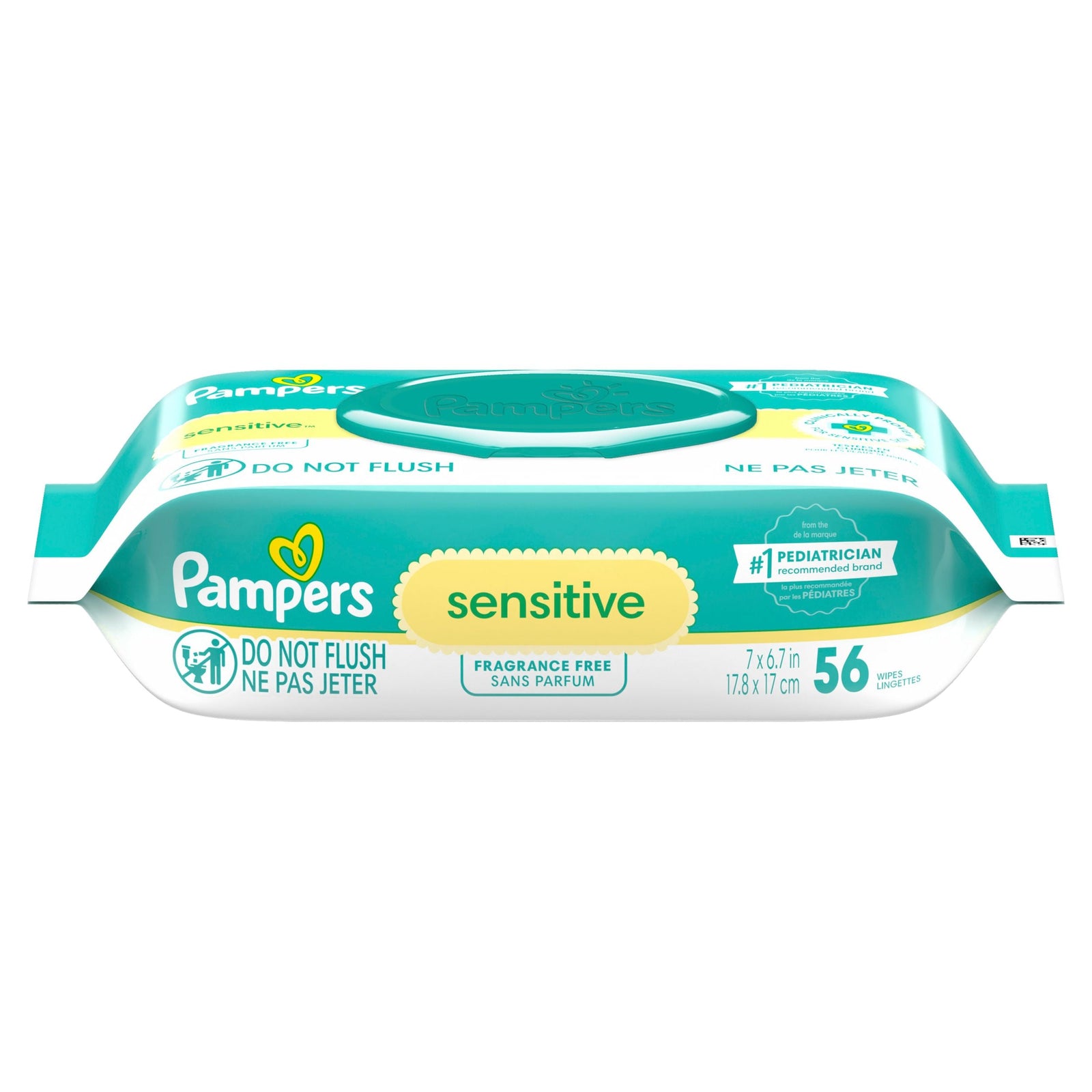 Sensitive Baby Wipes 1X Pop-Top, 56 Count J1M5 - product image 1