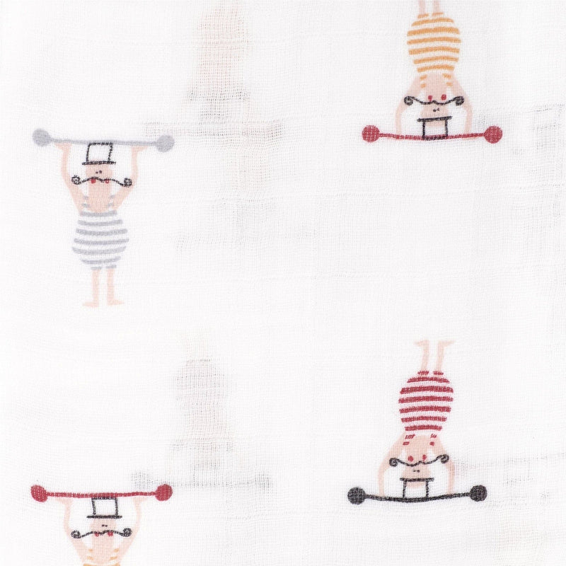Cotton Muslin Baby Swaddle Blanket, Circus L1M0