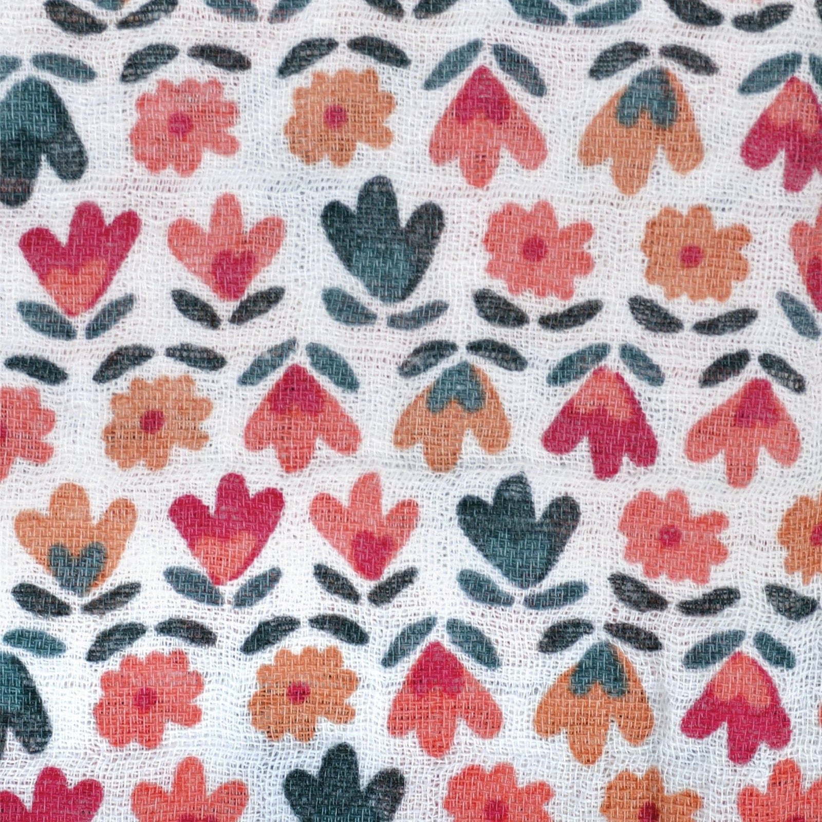 Cotton Muslin Baby Swaddle Blanket, Floral D2B2 - product image 1