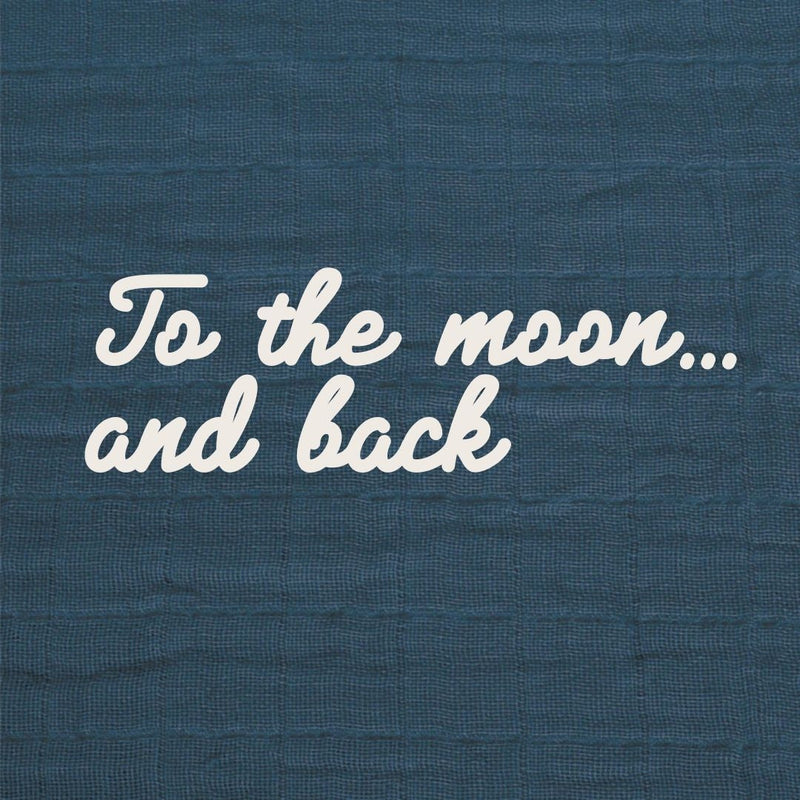 Cotton Muslin Baby Swaddle Blanket, Navy J4W7