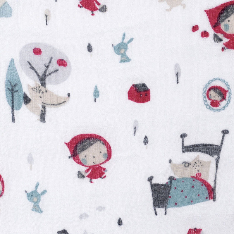 Cotton Muslin Baby Swaddle Blanket, Riding Hood S6A1