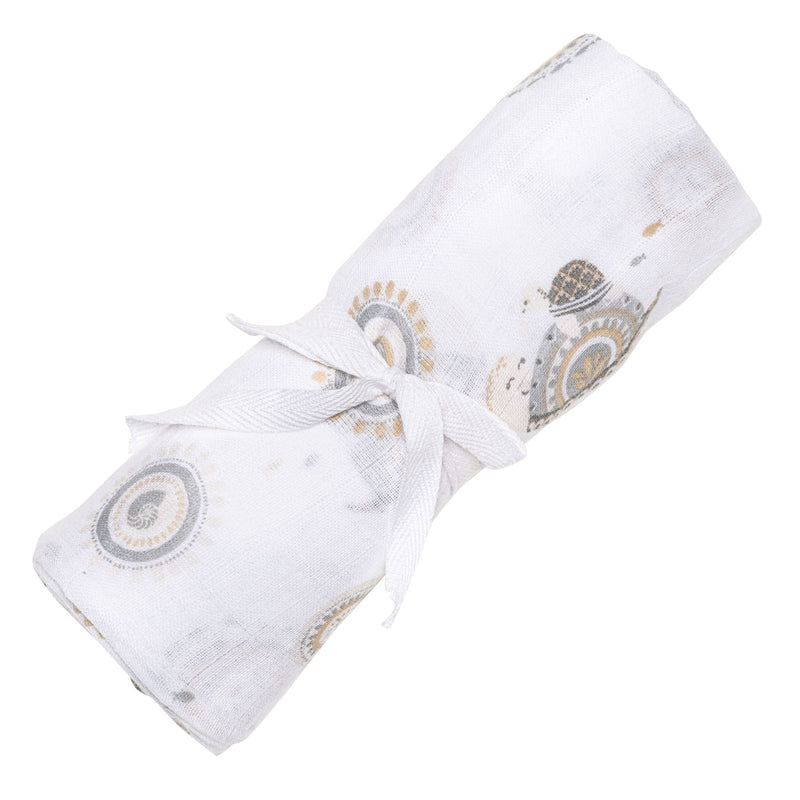 Cotton Muslin Baby Swaddle Blanket, Turtles K7Q6