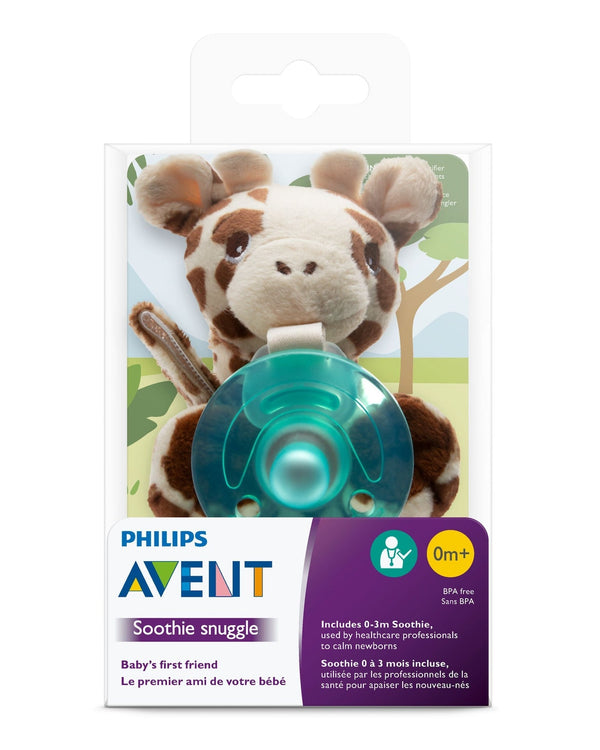 Soothie Snuggle Pacifier, Giraffe, Ages 0-3m O4T5