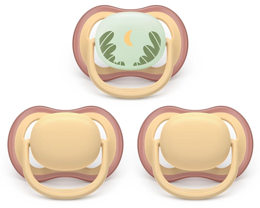 Ultra air Pacifier 0-6 Months All Day, Yellow, 3-pk B3M9 - product image 1