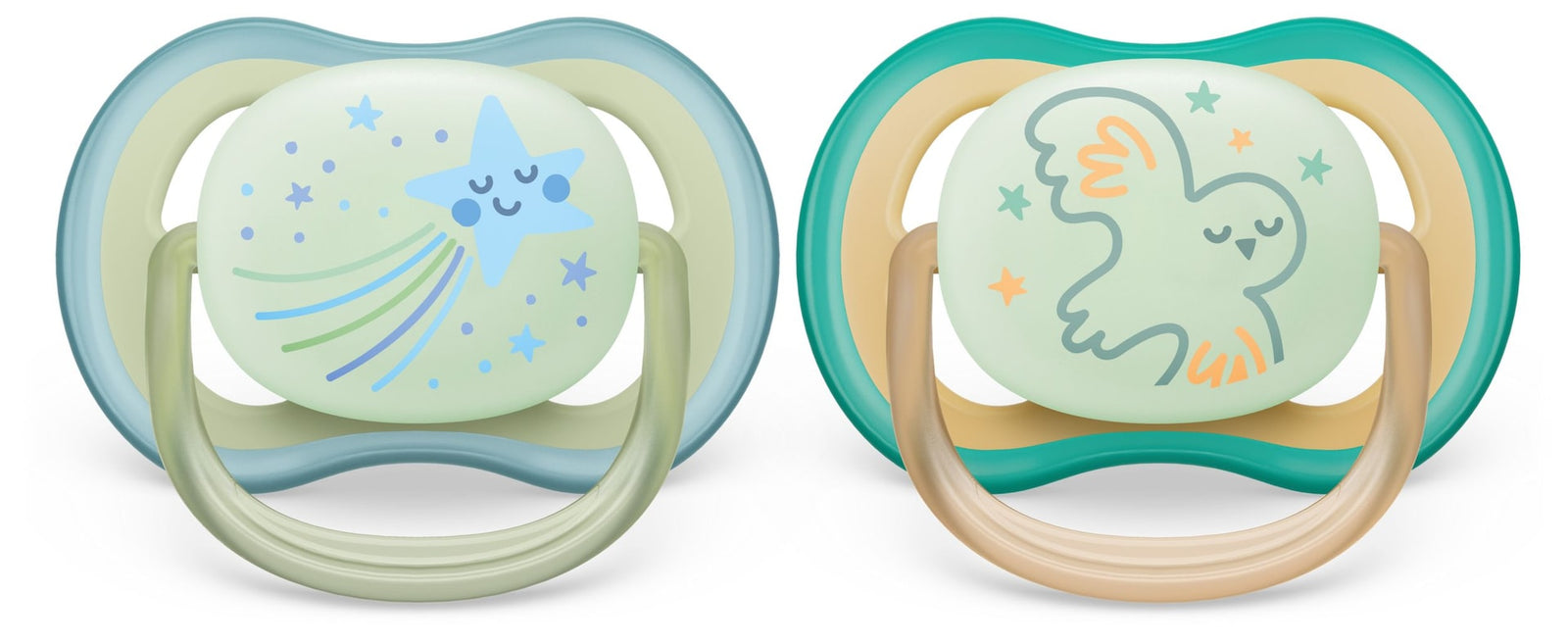 Ultra Air Pacifier, 0-6 Months, Smiling Star & Owl, 2-pk R0J3 - product image 1