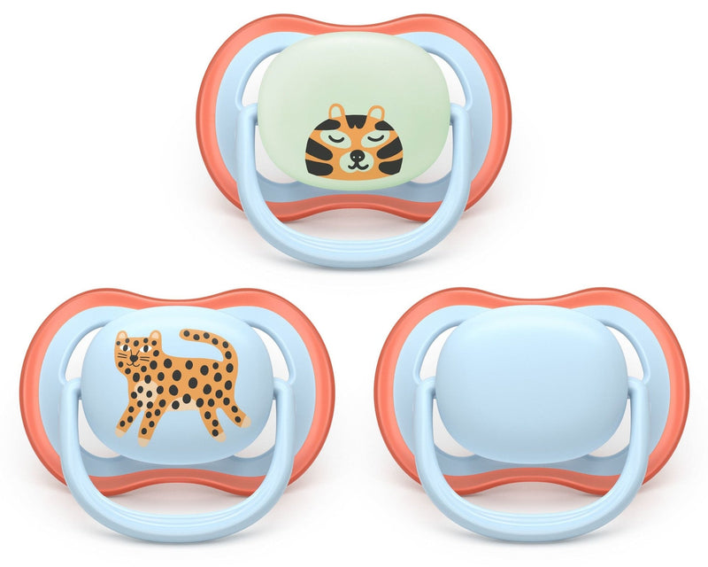 Ultra Air Pacifier 6-18 Months All Day, Leopard, 3-pk V9X0