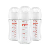 Glass Bottle with Silicone Nipple (M), 8-oz, 3 Months+, 3-pk A1J7 - product image 1