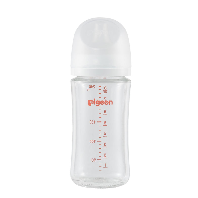 Glass Bottle with Silicone Nipple (M), 8-oz, 3 Months+ U0S5