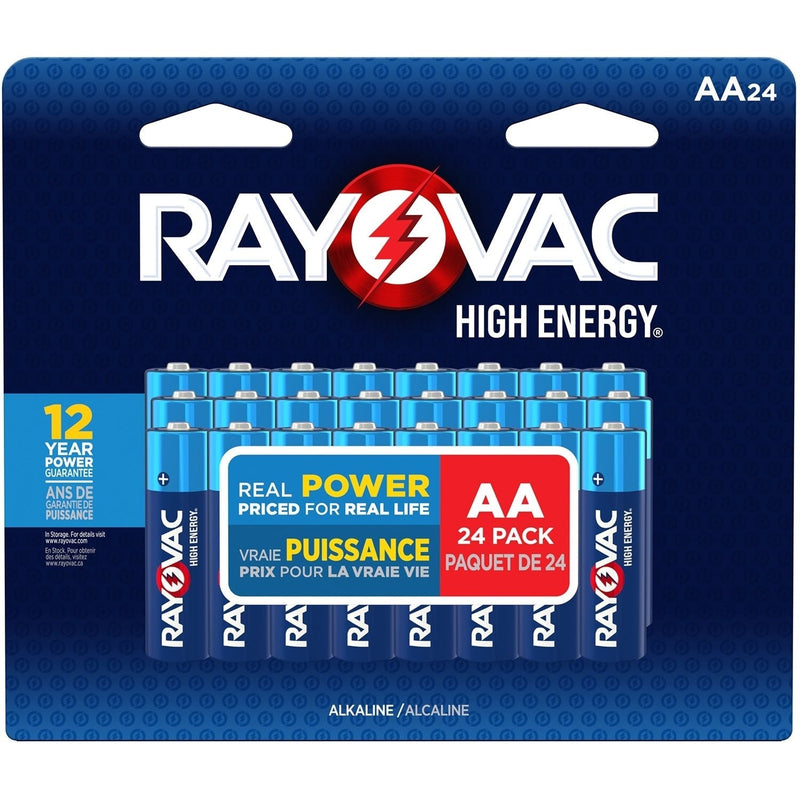 HIGH ENERGY AA Alkaline Batteries, Long Lasting, All Purpose, 24-pk F6S9