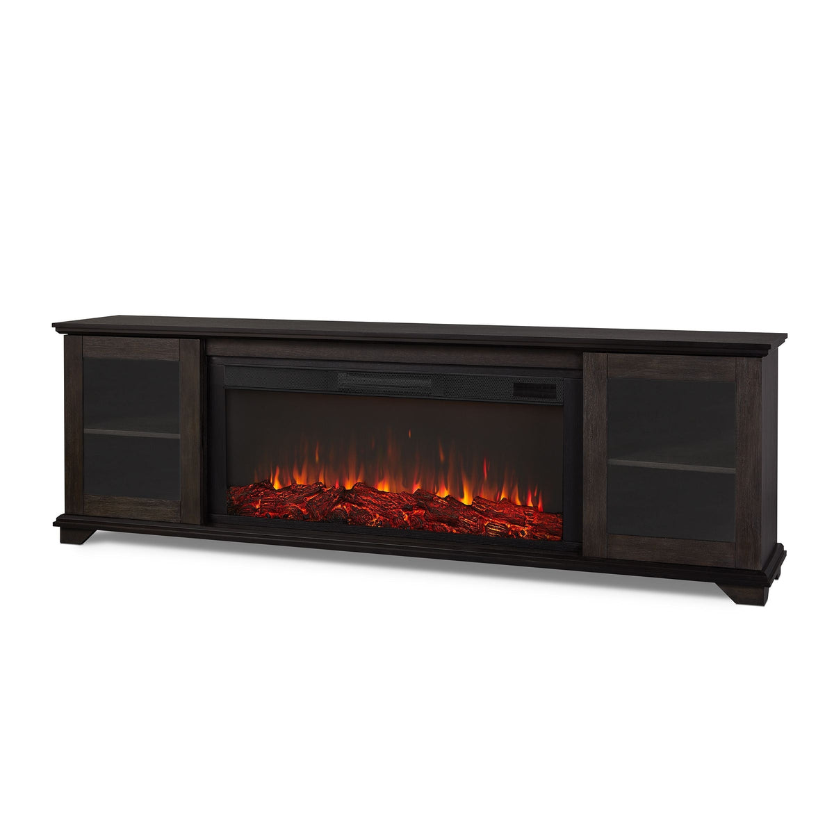 Flame Benjamin Landscape Electric Fireplace TV Stand, 81-in, 1500W, Includes Remote Control, Weathered Wood L0Q9 - product image 1