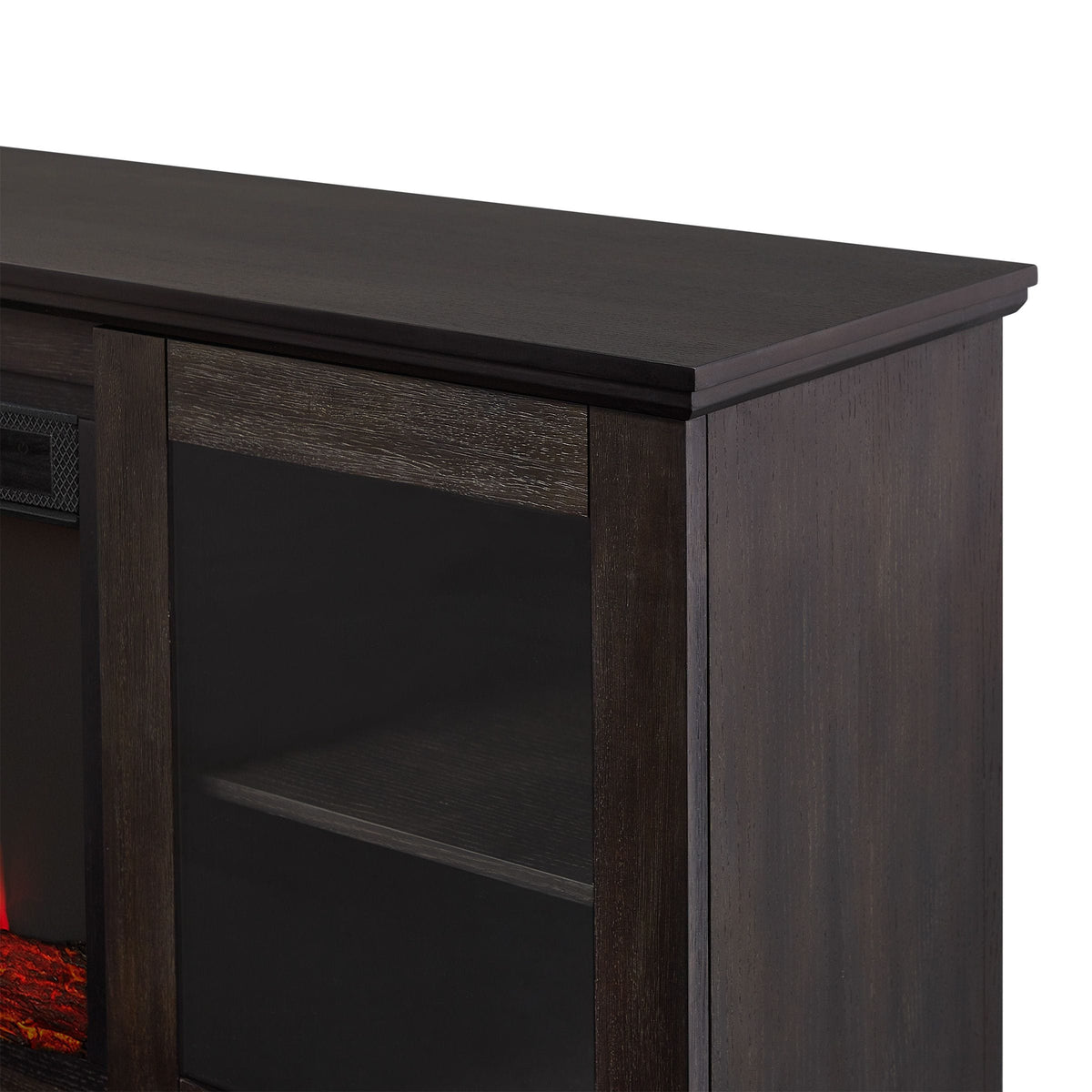 Flame Benjamin Landscape Electric Fireplace TV Stand, 81-in, 1500W, Includes Remote Control, Weathered Wood L0Q9 - product image 3