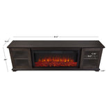 Flame Benjamin Landscape Electric Fireplace TV Stand, 81-in, 1500W, Includes Remote Control, Weathered Wood L0Q9 - product image 7