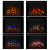 Flame Eliot Grand Entertainment VividFlame Media Indoor Electric Fireplace TV Stand, 1500W, Includes Remote Control & Firebox, White R0N6 - product image 7