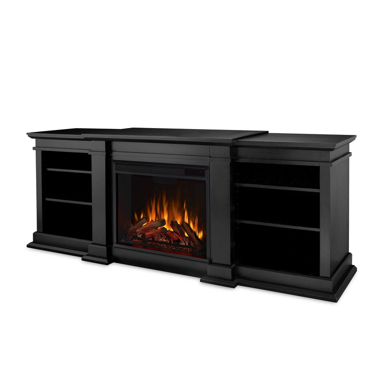 Flame Fresno Media Indoor Electric Fireplace TV Stand, 72-in, 1500W, Black G2F1