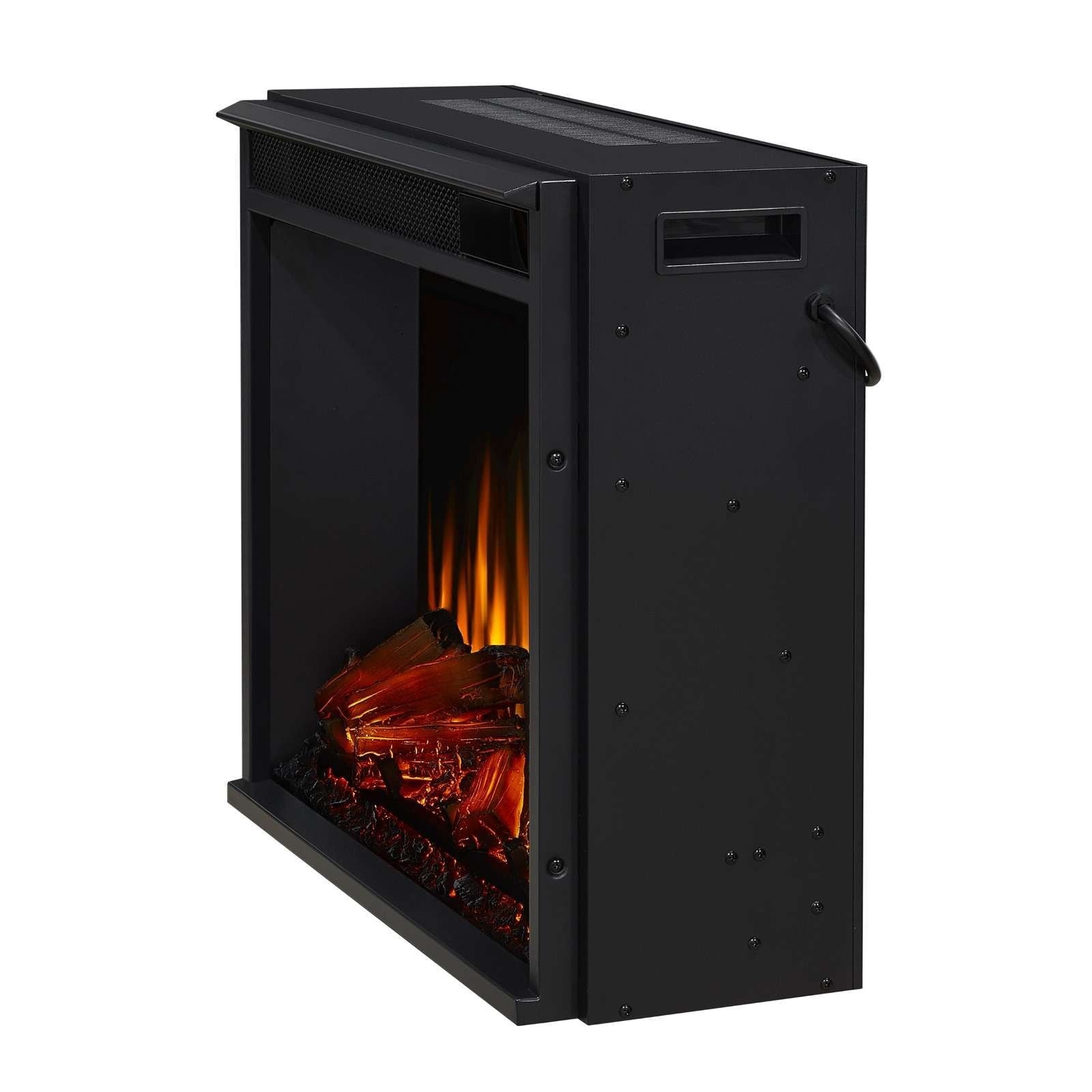 Flame Fresno Media Indoor Electric Fireplace TV Stand, 72-in, 1500W, Black K6Q2 - product image 4