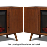 Flame Morris Media Indoor Electric Fireplace TV Stand, 72-in, 1500W, Includes Remote Control & Firebox, Vintage Black Maple F5H0 - product image 8