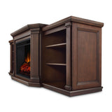 Flame Valmont Media Indoor Electric Fireplace TV Stand, 74-in, 1500W, Includes Remote Control & Firebox, Chestnut Oak U1S4 - product image 2