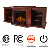 Flame Valmont Media Indoor Electric Fireplace TV Stand, 74-in, 1500W, Includes Remote Control & Firebox, Dark Mahogany X5I8 - product image 7
