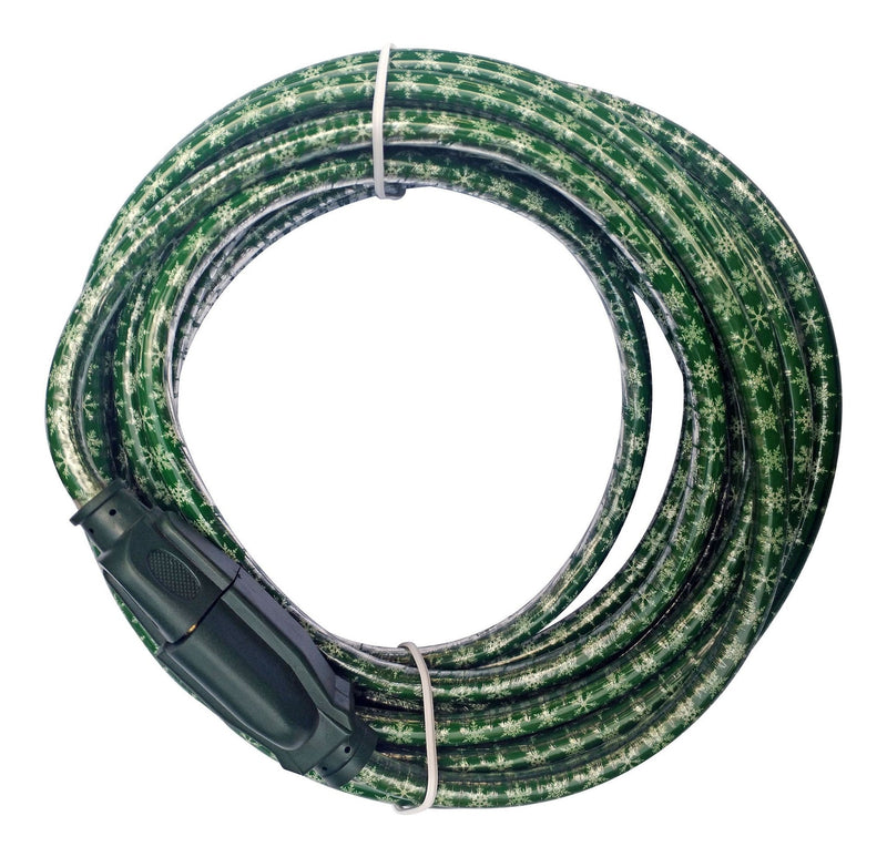 1-Outlet Green Extension Cord with Snowflake, 7.5-m B2P2