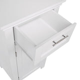 Home Somerset Single Door Bathroom & Laundry Storage Cabinet with Drawer & Adjustable Shelf, White K8O4 - product image 3
