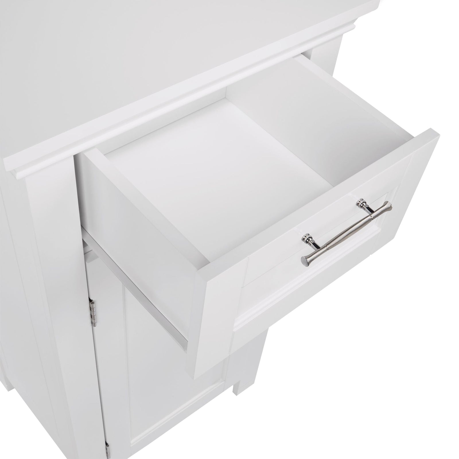 Home Somerset Single Door Bathroom & Laundry Storage Cabinet with Drawer & Adjustable Shelf, White K8O4 - product image 3