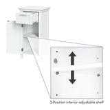 Home Somerset Single Door Bathroom & Laundry Storage Cabinet with Drawer & Adjustable Shelf, White X8X0 - product image 6