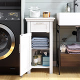Home Somerset Single Door Bathroom & Laundry Storage Cabinet with Drawer & Adjustable Shelf, White X8X0 - product image 8