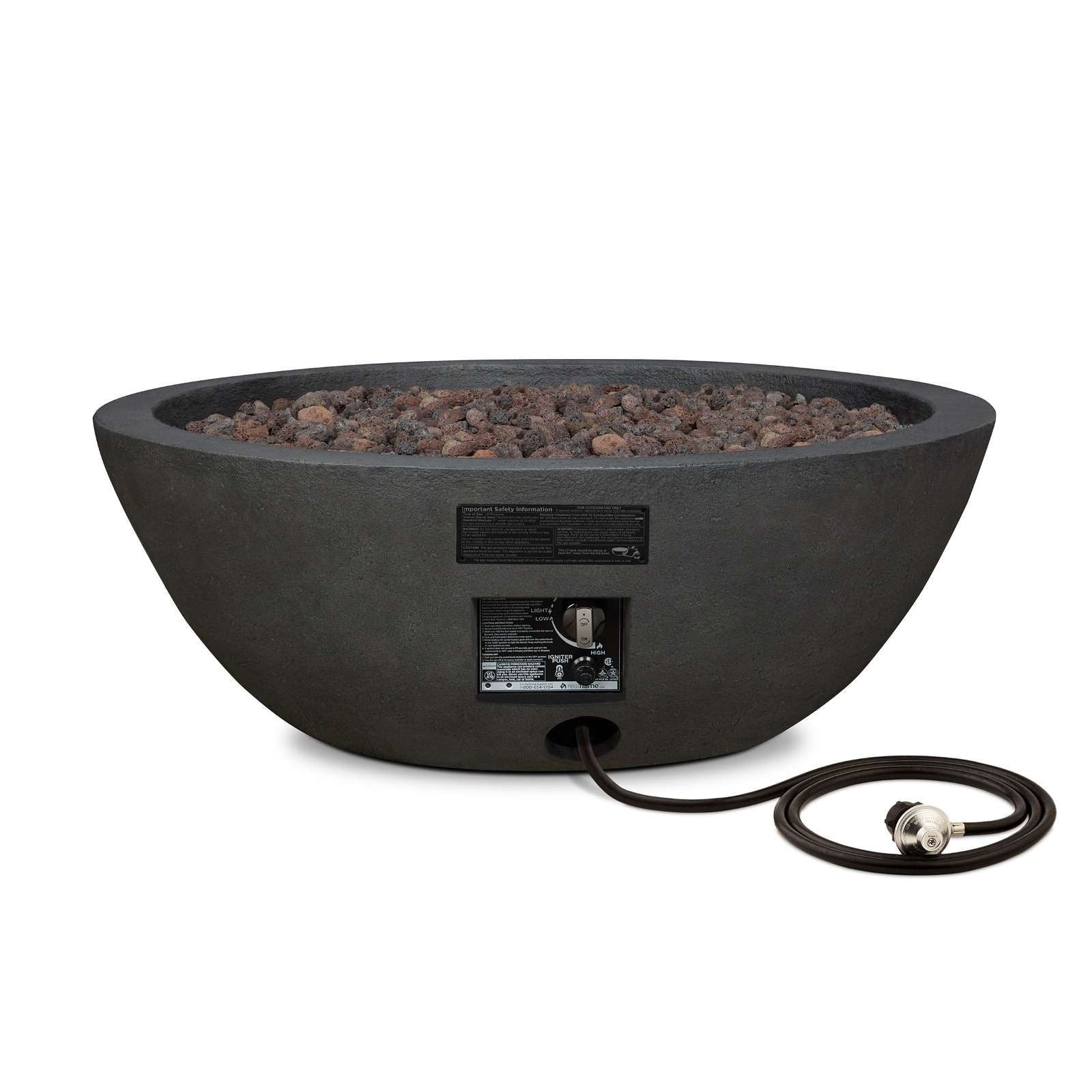 Round Concrete Gas Fire Pit in Shale, 36-in H4E5 - product image 3