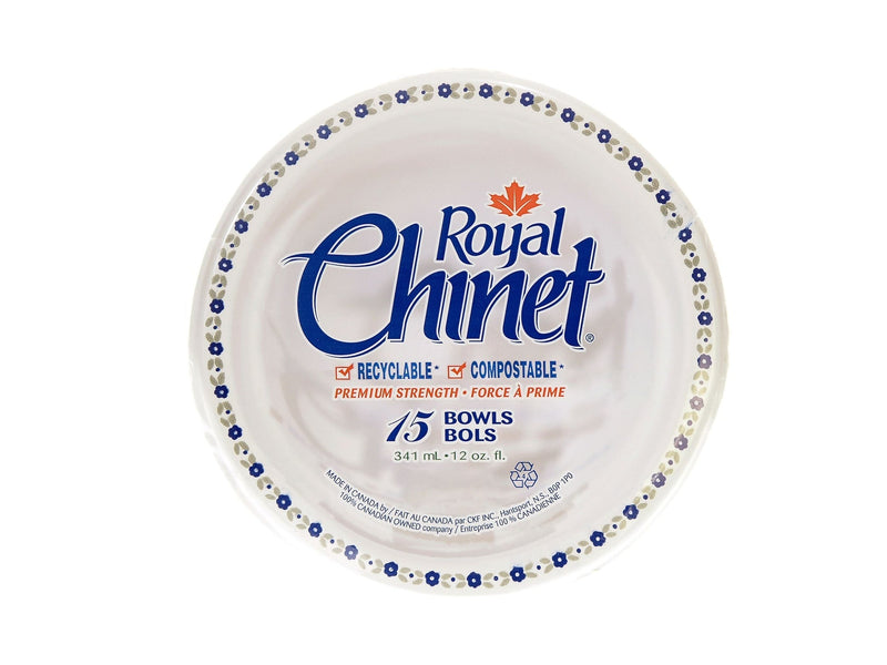Chinet Disposable Paper Bowls, 11.5-oz, 15-pk Q7B9
