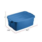 Roughneck Stackable Storage Box with Lid, 11-L, Blue B4N4 - product image 2