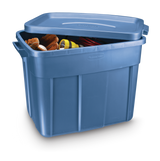 Roughneck Stackable Storage Box with Lid, 68-L, Blue J7R0 - product image 2