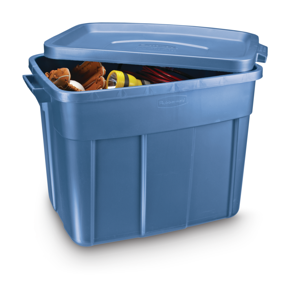 Roughneck Stackable Storage Box with Lid, 68-L, Blue J7R0 - product image 2