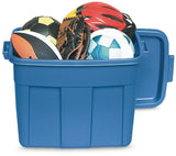 Roughneck Stackable Storage Box with Lid, 68-L, Blue J7R0 - product image 3