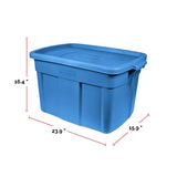 Roughneck Stackable Storage Box with Lid, 68-L, Blue J7R0 - product image 6