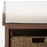 Lonan Wicker Storage Bench, Grey Wash/White, 16.1-in x 47-in x 19.9-in N1H7 - product image 4