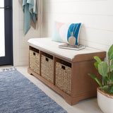 Lonan Wicker Storage Bench, Grey Wash/White, 16.1-in x 47-in x 19.9-in N1H7 - product image 7