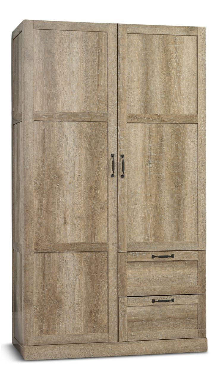 2 Door 2 Drawer Wardrobe, Oak I3X4