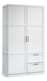 2 Door 2 Drawer Wardrobe, White V3Y6 - product image 1