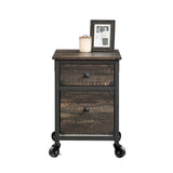 Steel Pedestal River File Cabinet with Drawers, Carbon Oak P9A0 - product image 2