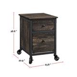 Steel Pedestal River File Cabinet with Drawers, Carbon Oak A5B4 - product image 4