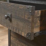 Steel Pedestal River File Cabinet with Drawers, Carbon Oak A5B4 - product image 8