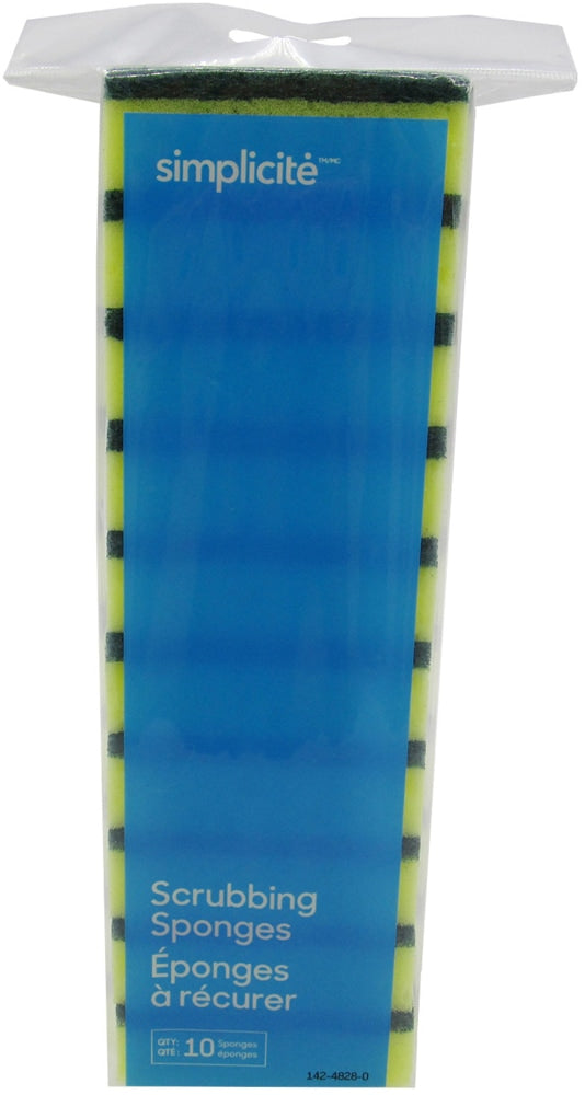 Heavy-Duty Scrub Sponge & Pad, 10-pk S0H6