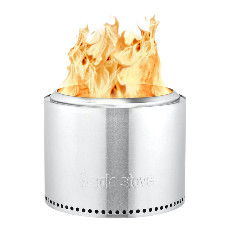 Stove Stainless Steel Smokeless Bonfire Fire Pit with Removable Ash Pan, 19.5 x 14-in A1P1
