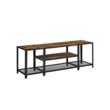 Home 3-Tier Industrial Rustic Brown TV Stand T3V0 - product image 1