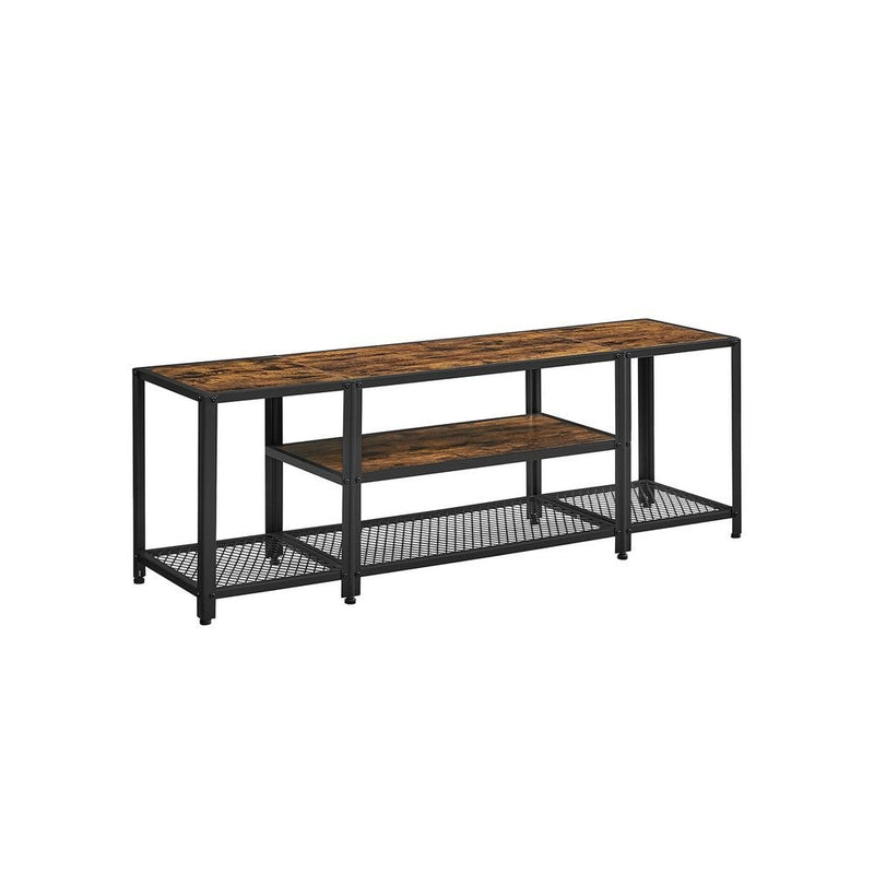 Home 3-Tier Industrial Rustic Brown TV Stand T3V0