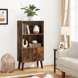 Home 3-Tier Rustic Brown Retro Cabinet with Steel Frame V0R6 - product image 4