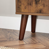 Home 3-Tier Rustic Brown Retro Cabinet with Steel Frame V0R6 - product image 5