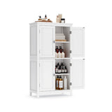Home 4-Door White Storage Cabinet with Adjustable Shelves O4A9 - product image 1