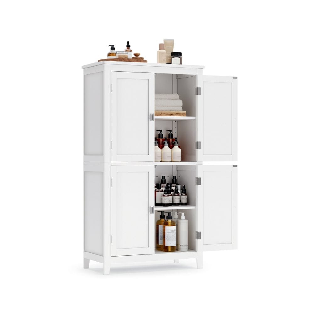 Home 4-Door White Storage Cabinet with Adjustable Shelves O4A9 - product image 1