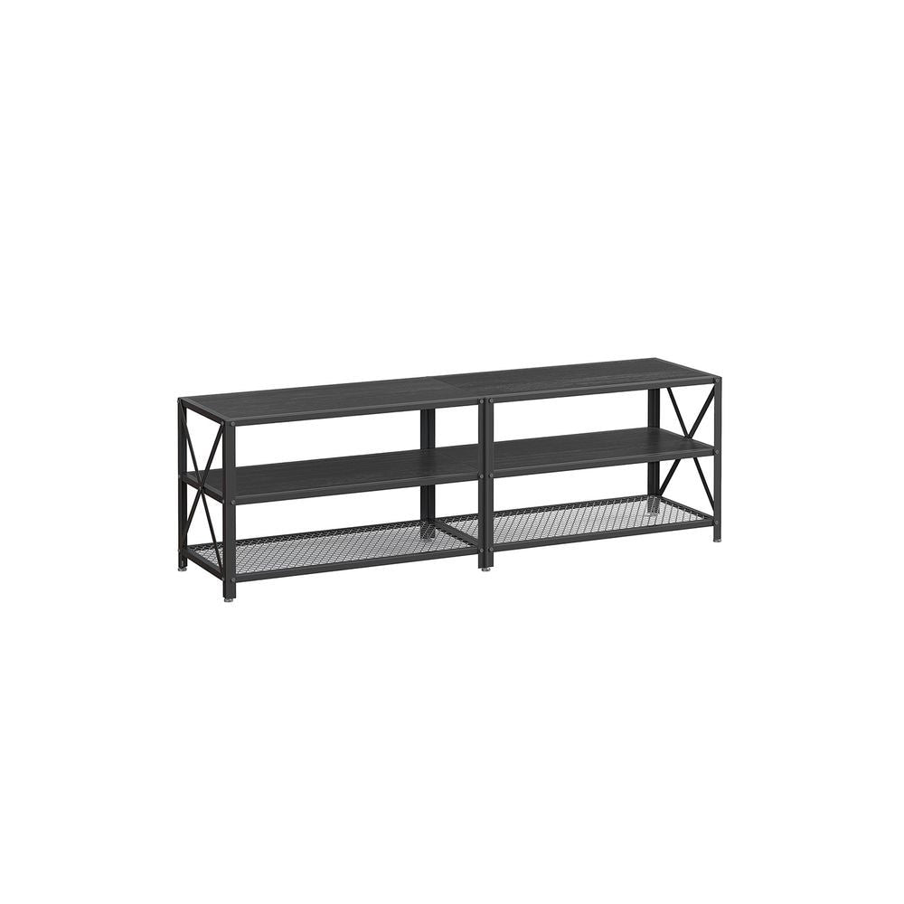 Home 70-in 3-Tier Industrial Black TV Stand A0G3 - product image 1